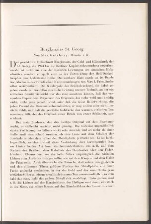 Burgkmairs St. Georg