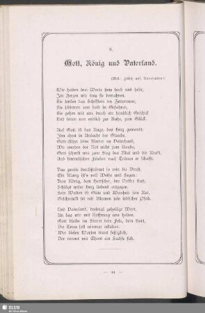 8. Gott, König und Vaterland