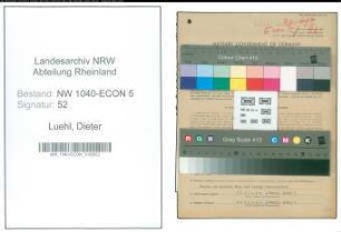 Entnazifizierung Dieter Luehl , geb. 30.01.1905 (Textilvertreter)