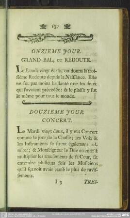 Onzieme Jour. Grand Bal, Ou Redoute