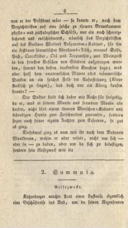 2. Summula. Reisezwecke