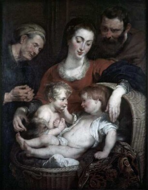 Die heilige Familie mit Johannes dem Täufer und Elisabeth
