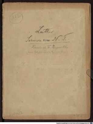 Ein Sermon von dem newen Testament. das ist von der heyligen Messe