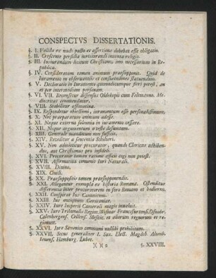 Conspectus Dissertationis