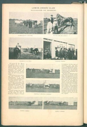 Lomas Jockey Club - Inauguración del Hipódromo