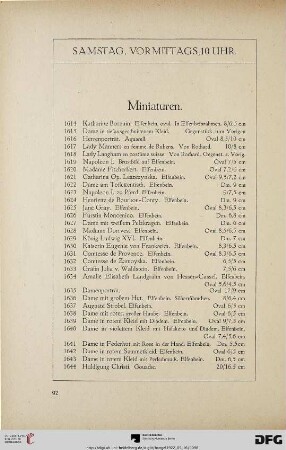 Samstag, vormittags 10 Uhr (Nr. 1614-1798)