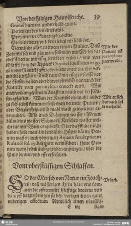 Vom uberflüssigen Schlaffen