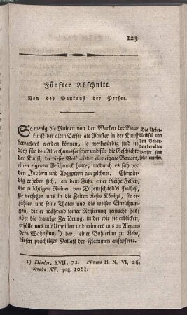 Fünfter Abschnitt. Von der Baukunst der Perser.