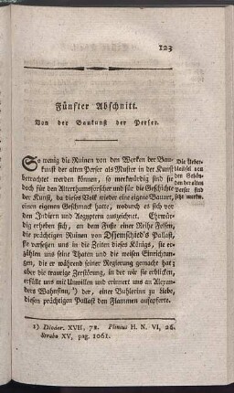 Fünfter Abschnitt. Von der Baukunst der Perser.