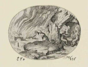 Loth und seine Töchter, Blatt 2 der Folge "Szenen aus dem Alten Testament"