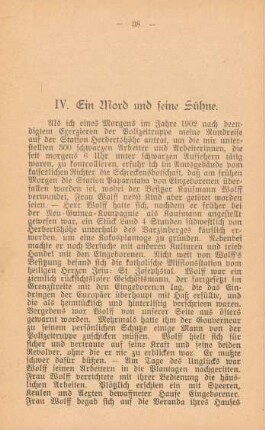 IV. Ein Mord und seine Sühne