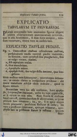 Explicatio Tabulae Primae.