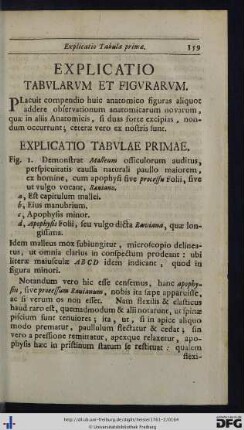 Explicatio Tabulae Primae.