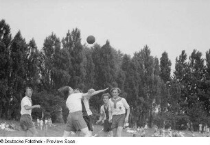 Spieler während eines Ballspiels
