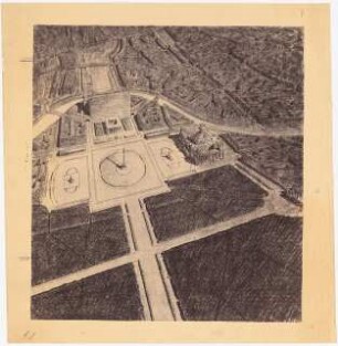 Reichshaus am Königsplatz, Berlin-Tiergarten: Perspektivische Ansicht (Vogelschau)
