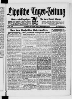 Lippische Tageszeitung : General-Anzeiger für das Land Lippe