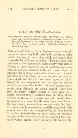 Notes on Tôkiyô - (Concluded). The cemeteries ...