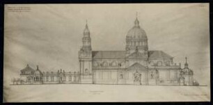 Wallfahrtskirche, Luxemburg: Zeichnung, Seitenansicht
