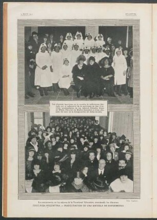 Cruz Roja argentina. - Inauguración de una escuela de enfermeras