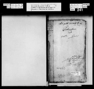 Protokoll des Bergamtes Neugeising von 1758