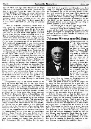 Johannes Sommer zum Gedächtnis