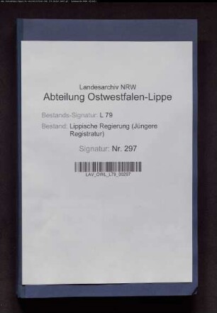 Rekurse in Ablösungssachen: Amt Oerlinghausen