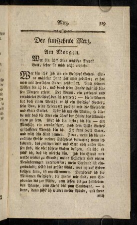 319-330, Der funfzehnte Merz. - Der siebenzehnte Merz.