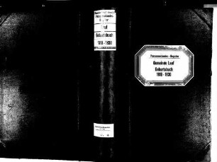 Lauf OG; Katholische Gemeinde: Geburtenbuch 1810-1830