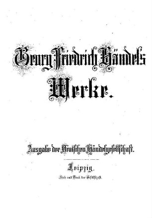 Georg Friedrich Händel's Werke, Band 68. Giulio Cesare : opera