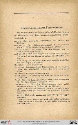 Erläuterungen einiger Fachausdrücke