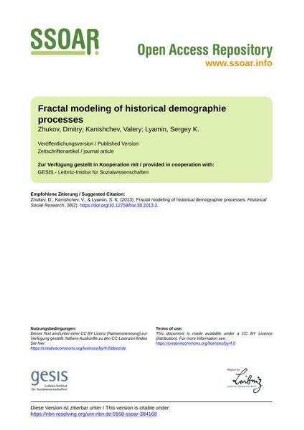 Fractal modeling of historical demographie processes