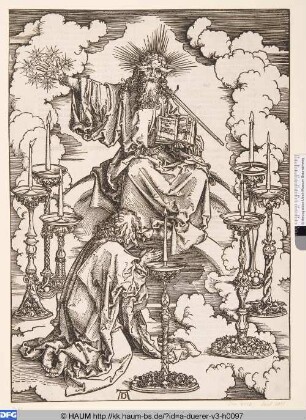 Johannes erblickt die sieben Leuchter