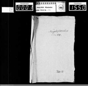 Weihnachts- und Neujahrsschreiben 1734 und 1734/1735