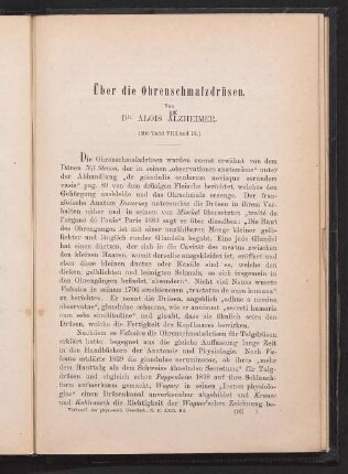 Über die Ohrenschmalzdrüsen