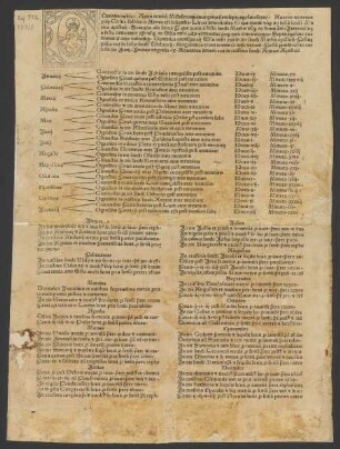 Almanach auf das Jahr 1476