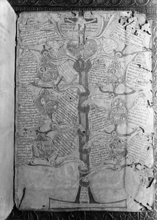 Mittelalterliche Handschrift mit Darstellung des Lebensbaums aus der Majoratsbibliothek der Grafen von Nostitz-Rieneck