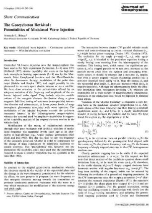 The geocyclotron revisited: potentialities of modulated wave injection