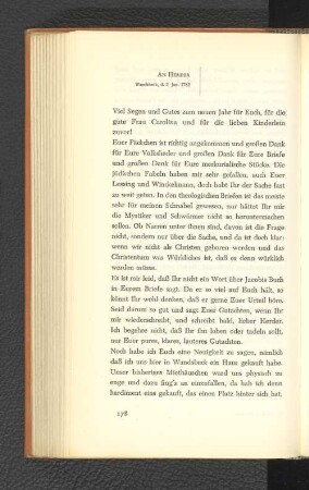 An Herder Wandsbeck, den 2. Januar 1782