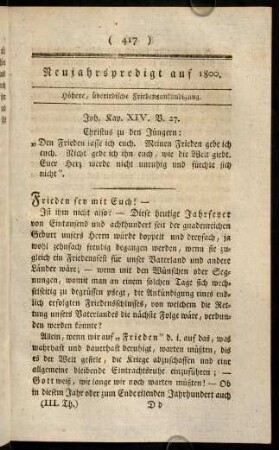 417-429, Neujahrspredigt auf 1800.