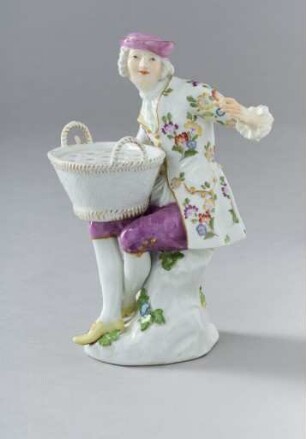 Gärtner als Jüngling mit Blumenkorb