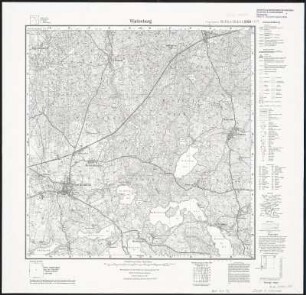Meßtischblatt 2190 : Wartenburg, 1938 : Wartenburg. - Hrsg. 1915, einz. Nachtr. 1929, redakt. Änd. 193. - 1:25000. - [Berlin]: Reichsamt für Landesaufnahme, 1938. - 1 Kt.