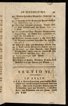 91-138, Sectio VI.