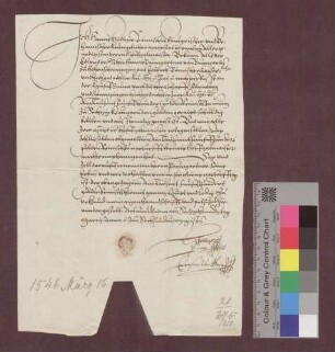 Hans Paumgartner von Paumgarten bezahlt den Restbetrag von 1.500 Gulden von der Pfandsumme für die Herrschaft Kürnberg-Kenzingen.
