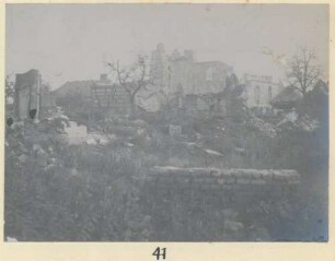 Foto der zerstörten Kirche von Mametz