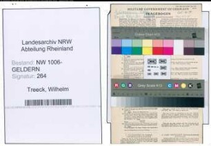 Entnazifizierung Wilhelm Treeck , geb. 05.07.1907 (Vermessungstechniker)