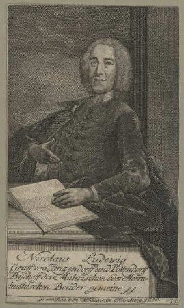 Bildnis des Nicolaus Ludewig von Zinzendorff und Pottendorff