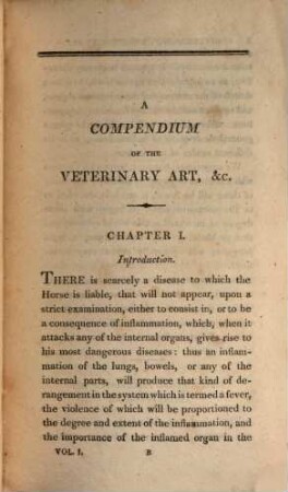 A treatise on veterinary medicine : in 2 Vols. Vol. 1
