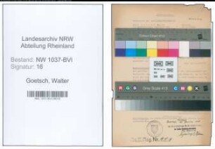 Entnazifizierung Walter Goetsch , geb. 00.00.0000 (Betriebsleiter)