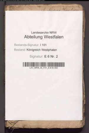 Generalakten der Oberförsterei Hausberge - Bd. 3
