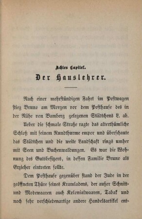 Achtes Capitel. Der Hauslehrer